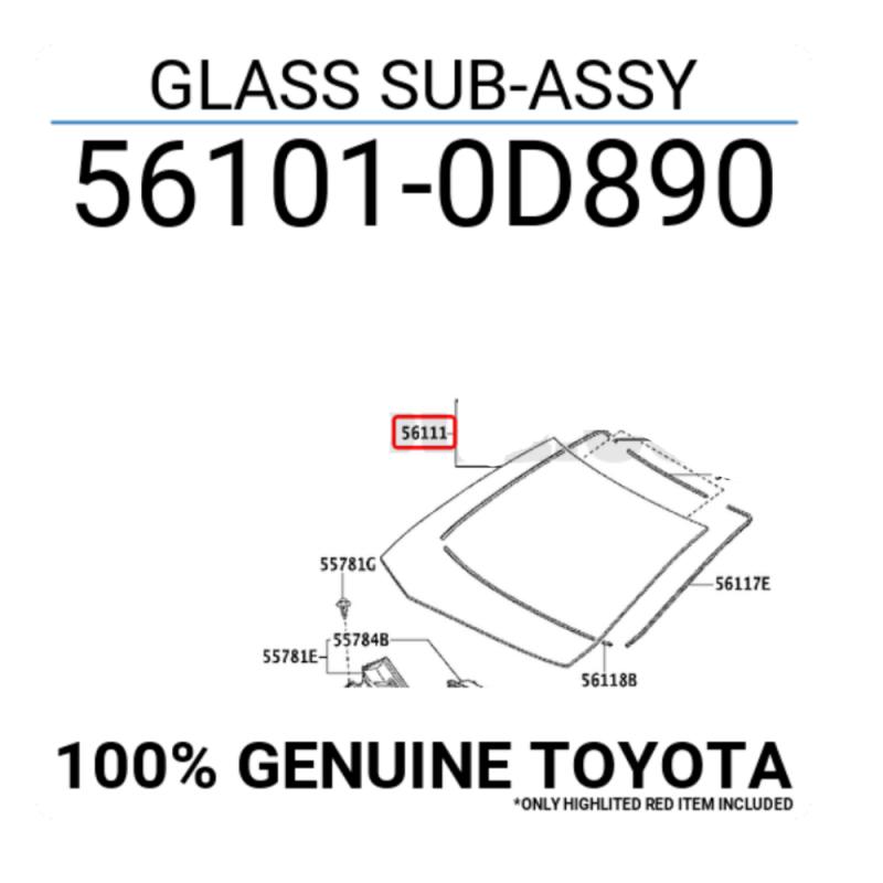 Windshield Glass Front - 561010D890